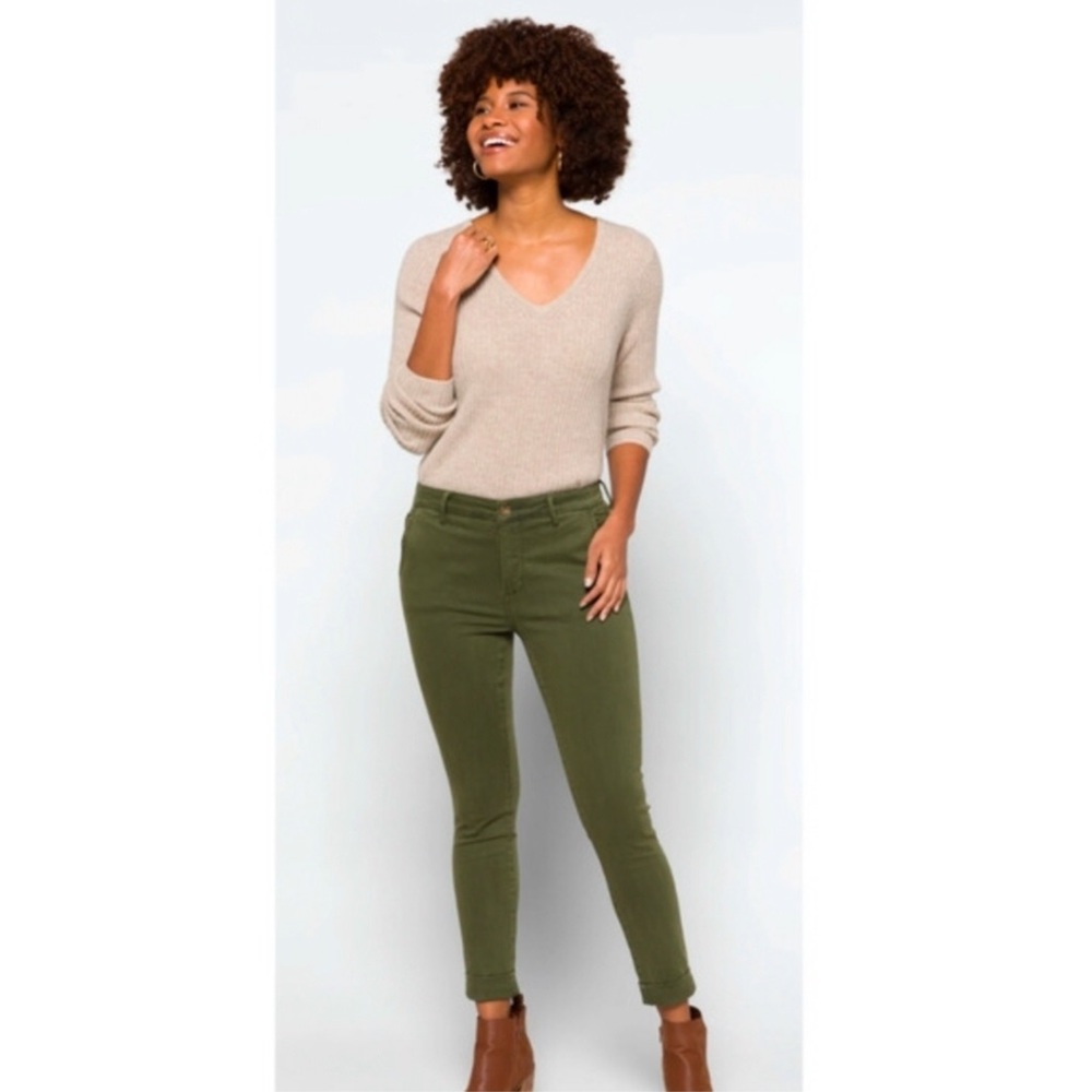 30T Cosmic Blue Love Olive Green Skinny Pants